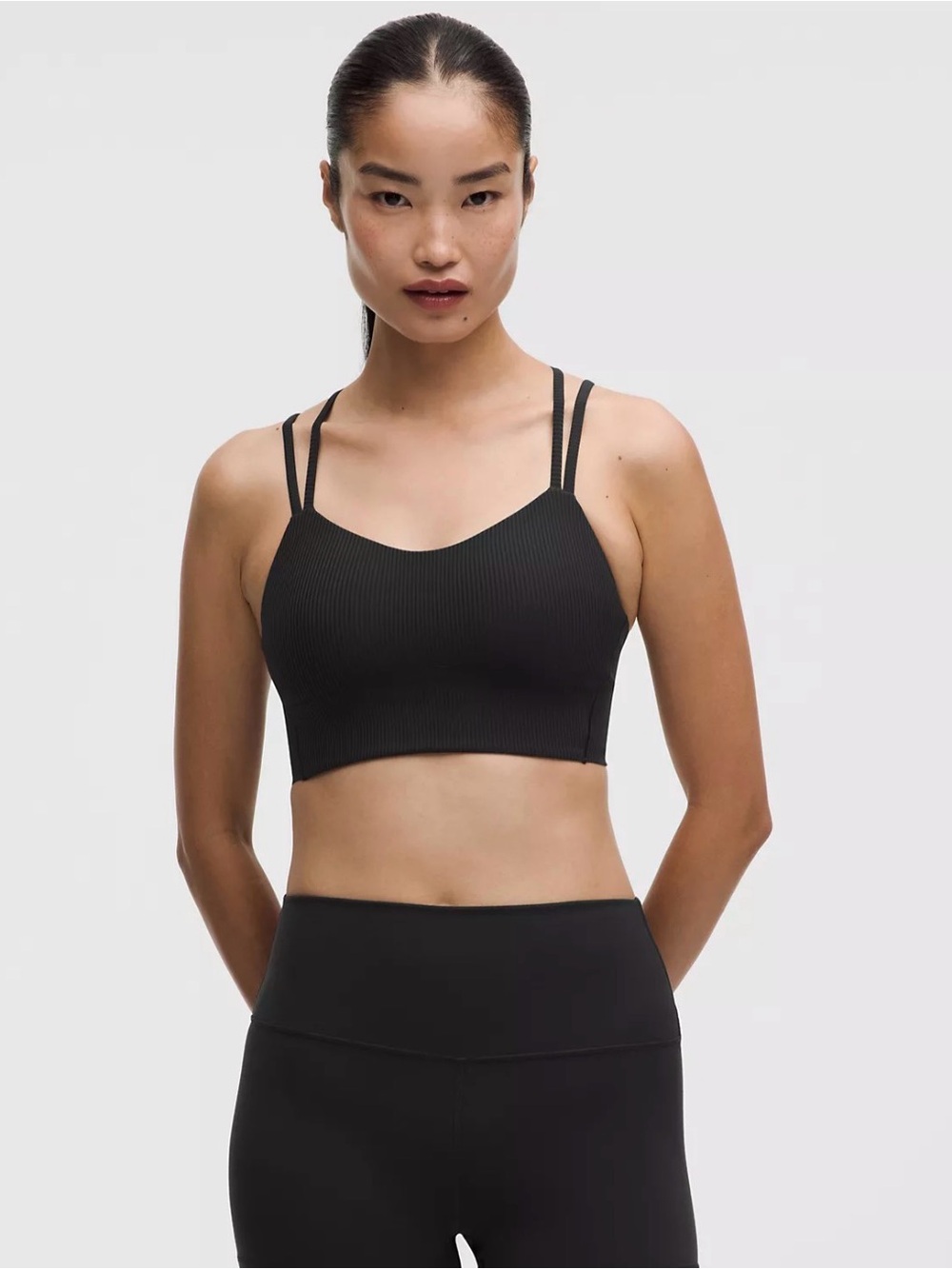 Lululemon Like a Cloud Ribbed Longline Bra Light Support, B/C Cup size 8